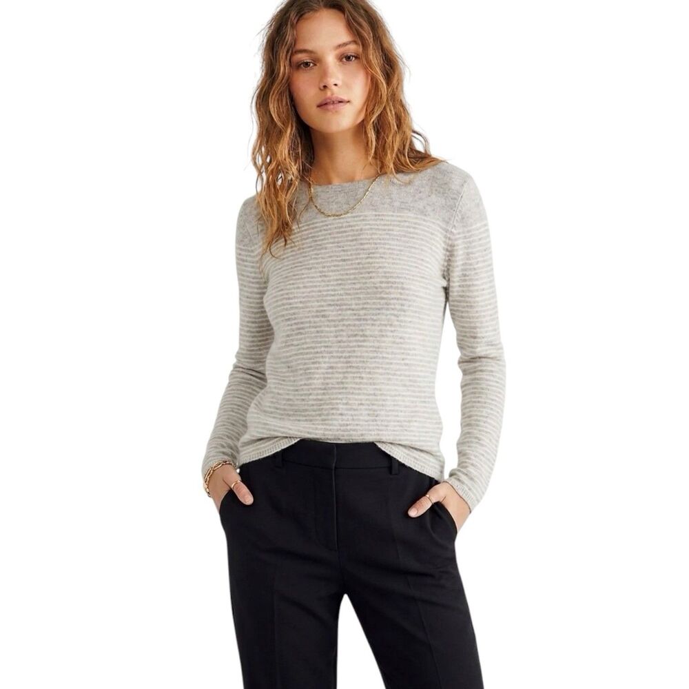 Brown Allan Womens Sz Small Cashmere Sweater Minimalist Neutral Fall Autumn